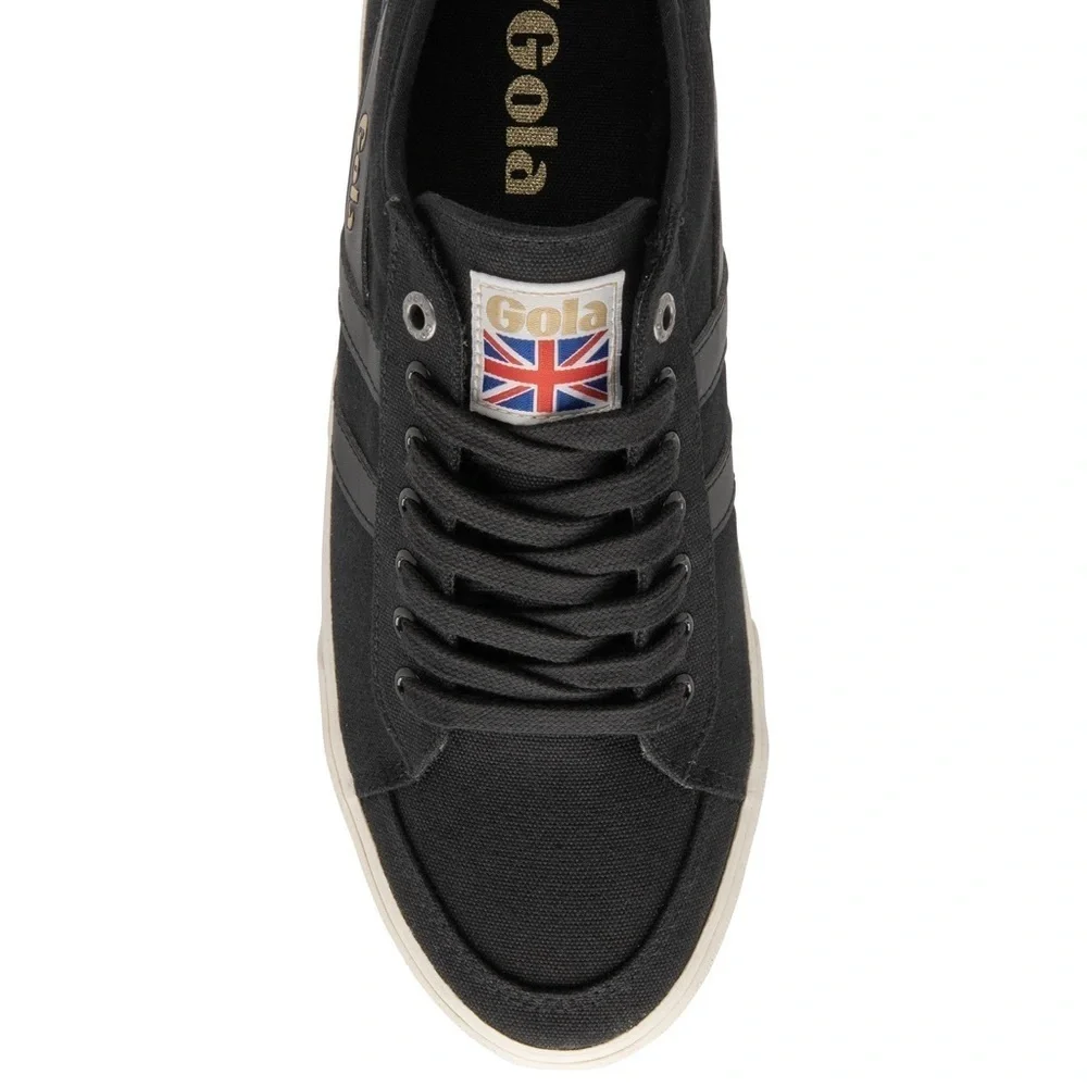 Gola Classics Men's Comet Plimsoll Sneakers Black/Black/Off White Vegan 10